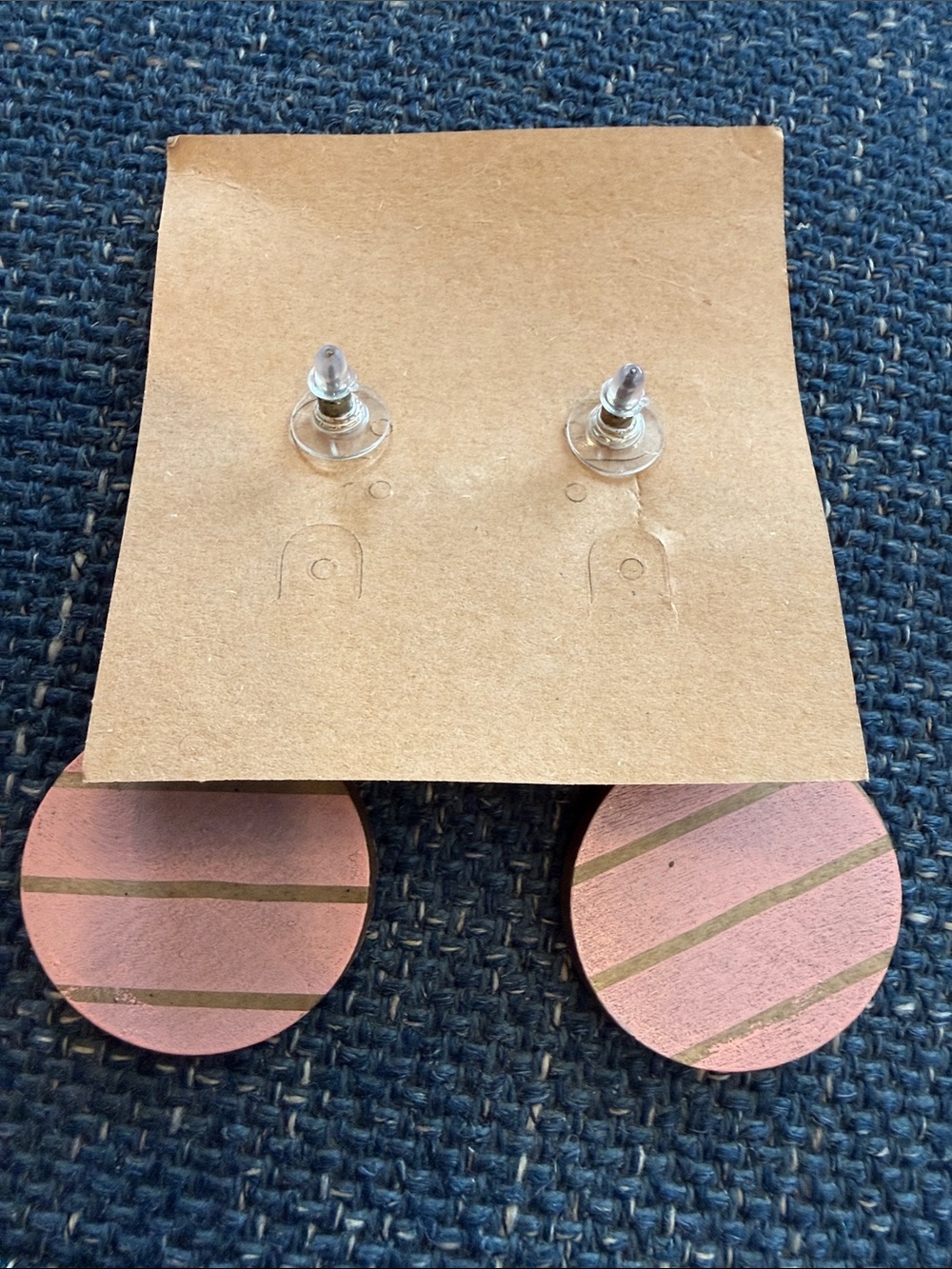 Plunder Ayana Pink & Gold Leopard Triple-Drop Earrings - Picture 3 of 6